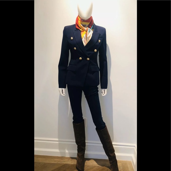 BALMAIN, YSL, GIVENCHY LOVERS PERFECT NAVY BLAZER - Picture 2 of 6
